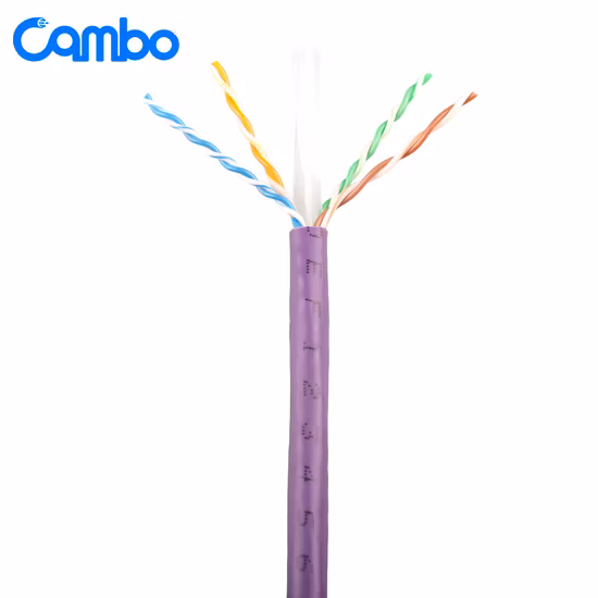 Bare Copper 4 Pair 23AWG LSZH Jacket Grey Cat 6 CAT6 UTP LAN Cable 305m for Indoor Use