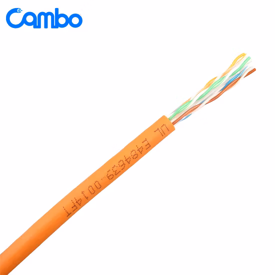 Bare Copper 4 Pair 23AWG LSZH Jacket Grey Cat 6 CAT6 UTP LAN Cable 305m for Indoor Use